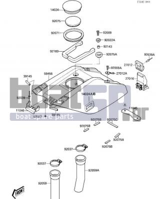 KAWASAKI - 650 SX 1987 - Engine/Transmission - ENGINE HOOD - 92009-3717 - SCREW,6X25