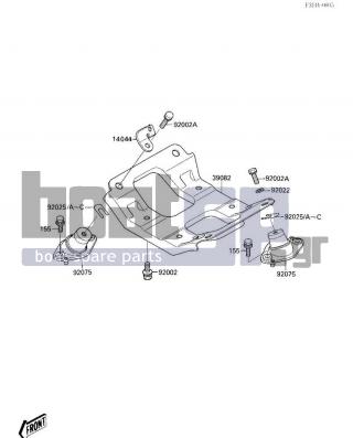 KAWASAKI - 650 SX 1987 - Engine/Transmission - ENGINE MOUNT - 39082-3705 - MOUNT-ENGINE