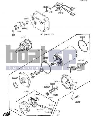 KAWASAKI - 650 SX 1987 - Electrical - STARTER MOTOR