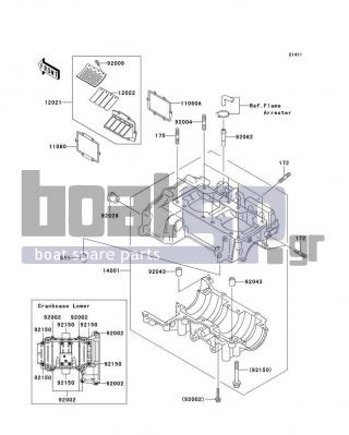 KAWASAKI - 800 SX-R 2009 - Engine/Transmission - Crankcase
