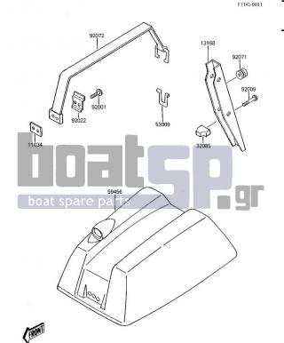 KAWASAKI - JS300 1987 - Engine/Transmission - ENGINE HOOD