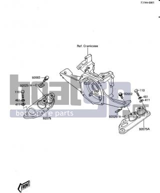 KAWASAKI - JS300 1987 - Engine/Transmission - ENGINE MOUNT