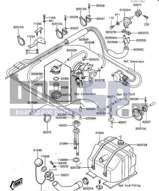 KAWASAKI - JS300 1987 - Body Parts - FUEL TANK