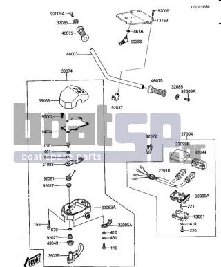 KAWASAKI - JS300 1987 - Body Parts - HANDLEBAR - 92027-3704 - COLLAR,THROTTLE LEVER