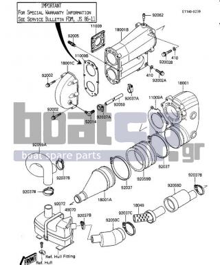 KAWASAKI - JS300 1987 - Εξατμίσεις - MUFFLER