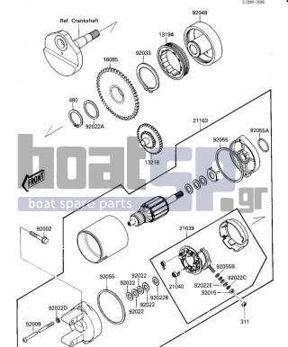 KAWASAKI - JS300 1987 - Electrical - STARTER MOTOR