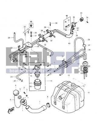 KAWASAKI - JS440 1987 - Body Parts - FUEL TANK - 51036-3701 - CUP,FUEL FILTER