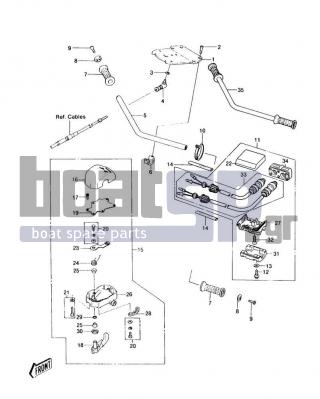 KAWASAKI - JS440 1987 - Body Parts - Handlebar