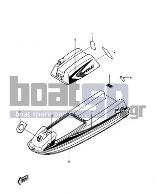 KAWASAKI - JS440 1987 - Frame - Labels (JS440-A11)