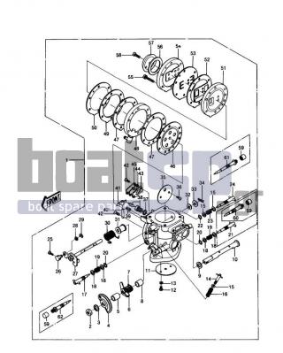 KAWASAKI - JS550 1987 - Engine/Transmission - CARBURETOR - 92011-510 - SCREW,4X12