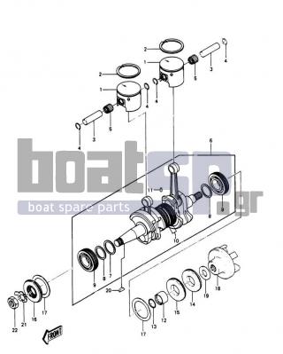 KAWASAKI - JS550 1987 - Κινητήρας/Κιβώτιο Ταχυτήτων - CRANKSHAFT/PISTONS