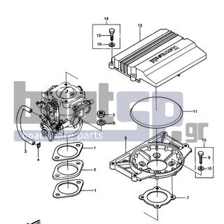 KAWASAKI - JS550 1987 - Engine/Transmission - FLAME ARRESTER - 11009-3057 - GASKET,ARRESTER CASE