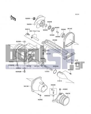 KAWASAKI - 800 SX-R 2009 - Frame - Jet Pump
