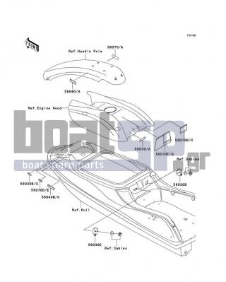 KAWASAKI - 800 SX-R 2009 - Frame - Labels
