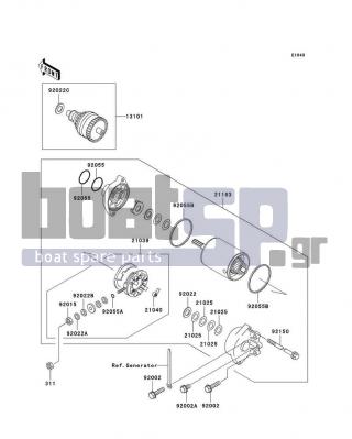 KAWASAKI - 800 SX-R 2009 - Electrical - Starter Motor