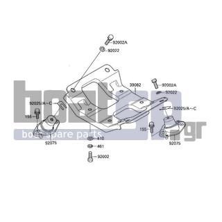 KAWASAKI - X2 1987 - Κινητήρας/Κιβώτιο Ταχυτήτων - ENGINE MOUNT - 92022-3023 - WASHER,O32XO10.5X4T