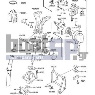 KAWASAKI - X2 1987 - Body Parts - HANDLE POLE (JF650-A2) - 13107-3706 - SHAFT