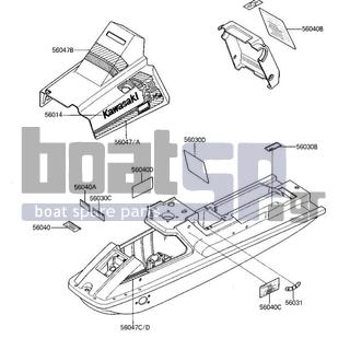 KAWASAKI - X2 1987 - Πλαίσιο - LABELS (JF650-A1) - 56030-3723 - LABEL,LAUNCHING