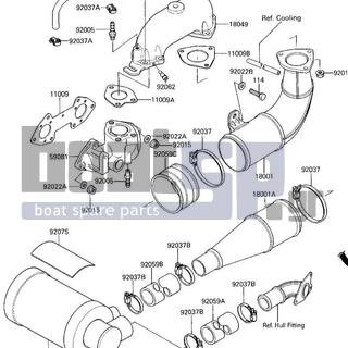 KAWASAKI - X2 1987 - Εξατμίσεις - MUFFLER (JF650-A1) - 18001-3716 - MUFFLER,BODY