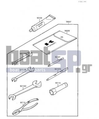 KAWASAKI - X2 1987 -  - OWNER TOOLS - 92126-001 - WRENCH,OPEN,8X10