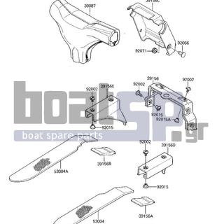 KAWASAKI - X2 1987 - Εξωτερικά Μέρη - PADS - 92066-3707-BF - PLUG,DECK PAD,BLUE