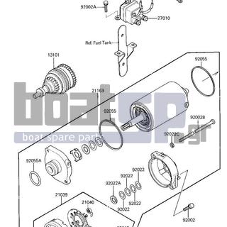 KAWASAKI - X2 1987 - Electrical - STARTER MOTOR (JF650-A1) - 92055-1086 - 