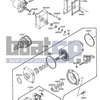 KAWASAKI - X2 1987 - Ηλεκτρικά - STARTER MOTOR (JF650-A2)