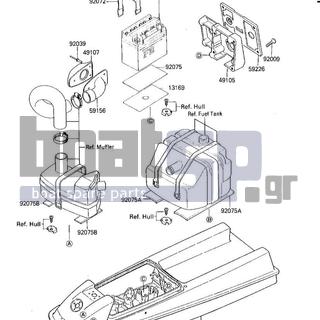 KAWASAKI - JS300 1986 - Frame - HULL FITTING