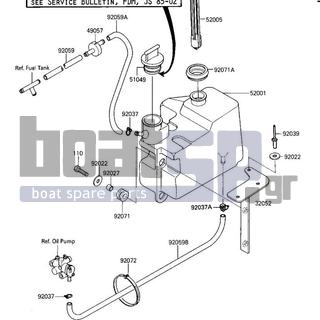 KAWASAKI - JS300 1986 - Body Parts - OIL TANK
