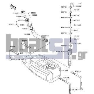 KAWASAKI - STX 2009 - Body Parts - Fuel Tank - 11009-3020 - GASKET,TANK CAP