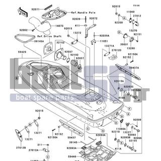 KAWASAKI - STX 2009 - Frame - Hull - 92002-3755 - BOLT,6X20