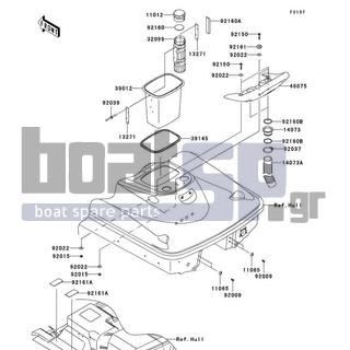 KAWASAKI - STX 2009 - Frame - Hull Rear Fittings - 14073-3798 - DUCT