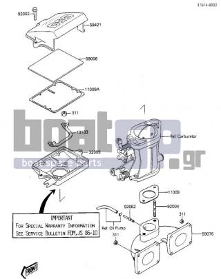 KAWASAKI - X2 1986 - Engine/Transmission - FLAME ARRESTER/MANIFOLD