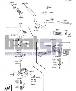 KAWASAKI - X2 1986 - Body Parts - HANDLEBAR