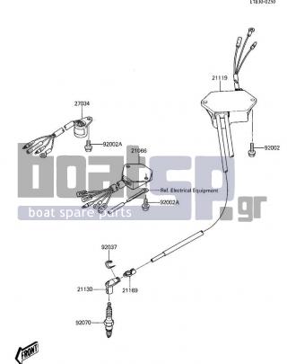 KAWASAKI - X2 1986 - Frame - IGNITION (JF650-A1)