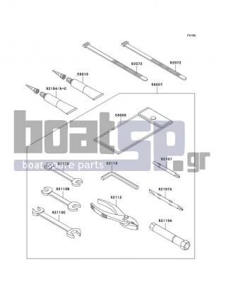 KAWASAKI - STX 2009 -  - Owner's Tools - 92110-1152 - TOOL-WRENCH,OPEN END,10X12