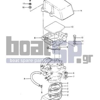 KAWASAKI - JS440 1985 - Engine/Transmission - CARBURETOR BRACKETS/FLAME ARRESTER ('84- - 92037-1173 - CLAMP,SPARK PLUG CAP