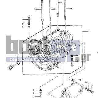 KAWASAKI - JS550 1985 - Engine/Transmission - CRANKCASE