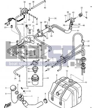 KAWASAKI - JS550 1985 - Body Parts - FUEL TANK (JS550-A1/A2) - 92037-1173 - CLAMP,SPARK PLUG CAP