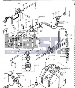 KAWASAKI - JS550 1985 - Body Parts - FUEL TANK (JS550-A3/A4)