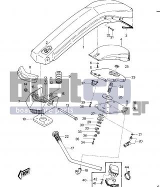 KAWASAKI - JS550 1985 - Body Parts - HANDLE POLE/SWITCHES (JS550-A1/A2)