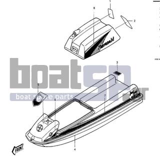 KAWASAKI - JS550 1985 - Frame - LABELS (JS550-A4)