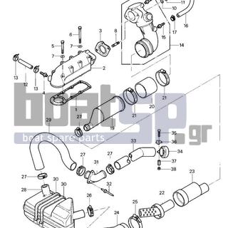 KAWASAKI - JS550 1985 - Exhaust - MUFFLER