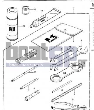 KAWASAKI - JS550 1985 -  - OWNER TOOLS (JS550-A3/A4) - 92111-005 - BAR,SPARK PLUG WRENCH