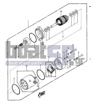 KAWASAKI - JS550 1985 - Electrical - STARTER MOTOR