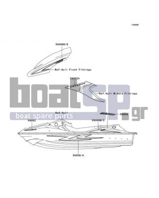 KAWASAKI - STX-15F 2009 - Body Parts - Decals(S.Red)(A9F)