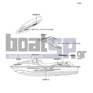 KAWASAKI - STX-15F 2009 - Body Parts - Decals(V.Blue)(A9F)