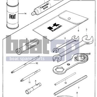 KAWASAKI - JS440 1984 -  - OWNER TOOLS (JS440-A8/A9) - 92111-005 - BAR,SPARK PLUG WRENCH