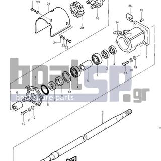 KAWASAKI - JS550 1984 - Engine/Transmission - DRIVE SHAFT - 110R0616 - BOLT 6X16