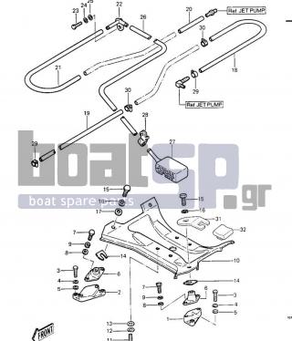 KAWASAKI - JS550 1984 - Engine/Transmission - ENGINE MOUNT/COOLING & BILGE - 59236-504 - FILTER,BILGE PUMP